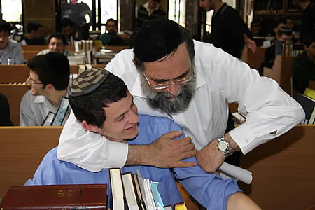 Rav Blachman with a Talmid